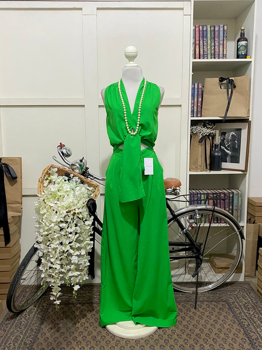 Rossana, enterizo holgado verde sin manga